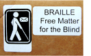 Braille mailing label