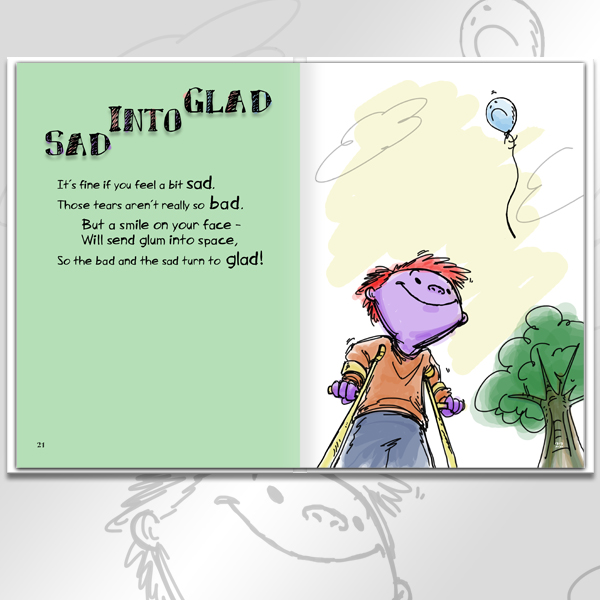 Sample Spread for 53 Rhymes: Sad Into Glad